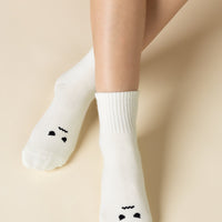 Mixed Emotions Crew Socks - Angry Face