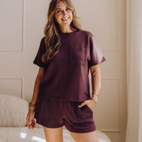 MSCHHarissa Ima Q SS Sweat Short - Fudge