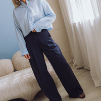 MSCHHenrika HW Pants - Donkerblauw