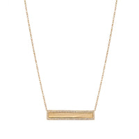 Diamond Bar Pendant Necklace