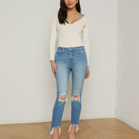 High Line Distressed Skinny Jean