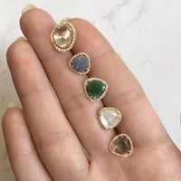 Emerald & Diamond Stud Earrings