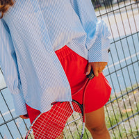 Stripe Short - Rood