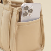 Vegan Leather Baby Sloane Tote - Gilded Beige