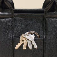 Vegan Leather Baby Sloane Tote - Black