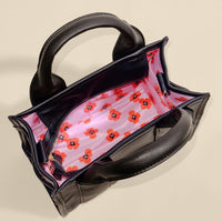 Vegan Leather Baby Sloane Tote - Black