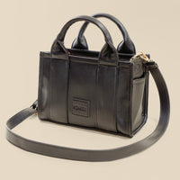 Vegan Leather Baby Sloane Tote - Black