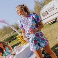 Nessa Short - Paars/Blauw