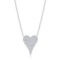 Large Diamond Heart Necklace