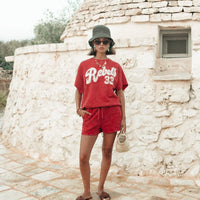 Uni Logo Sweat Short - Racing Red