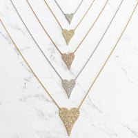 Large Diamond Heart Necklace