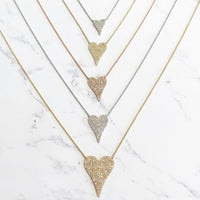 Large Diamond Heart Necklace