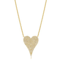 Large Diamond Heart Necklace
