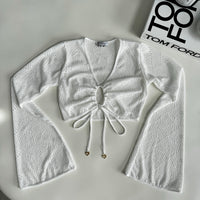 Velencia Crop Top White