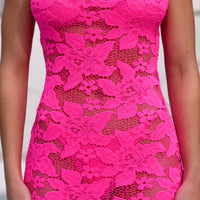 Valentina Mini Dress Neon Pink