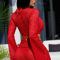 Velencia Crop Top Red