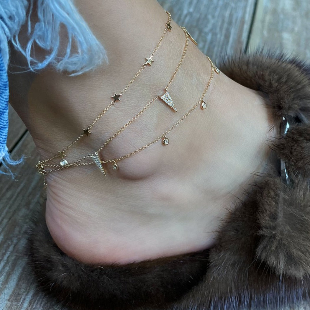 Diamond Dangle Anklet