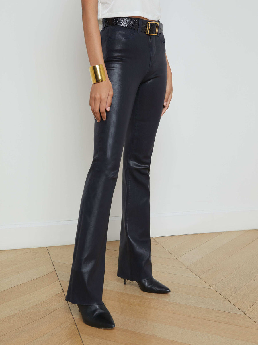 Ruth Coated Straight-Leg Jean