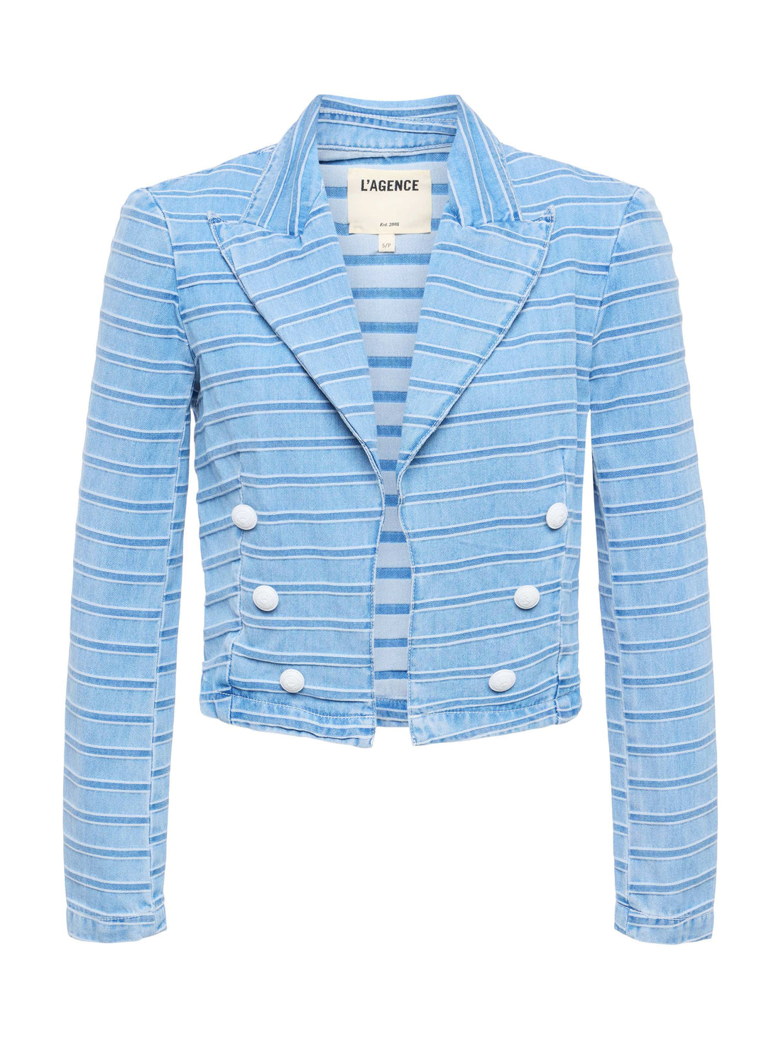 Dolly Striped Denim Blazer