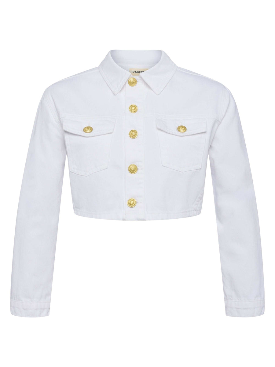 Genevie Cropped Denim Jacket