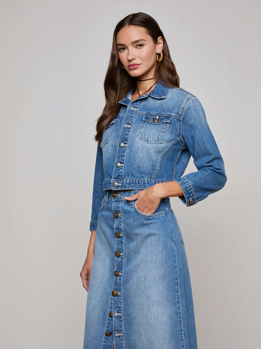 Koda Cropped Denim Jacket