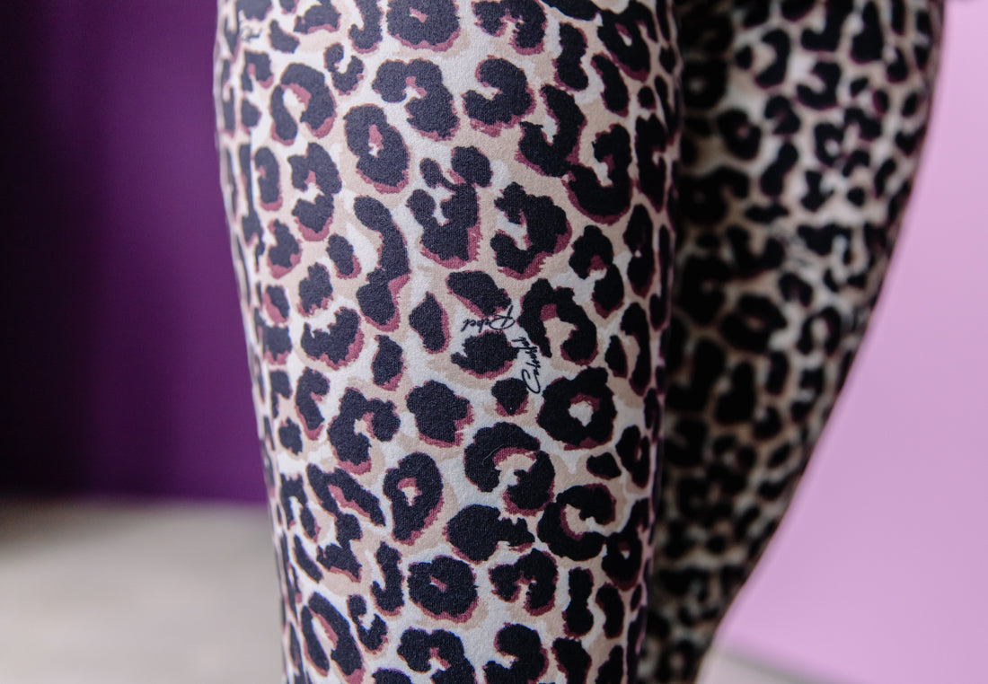 Leopard Flare Pants - Brown