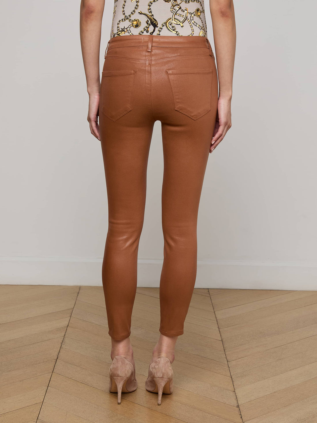 Margot Coated Cropped Skinny Jean