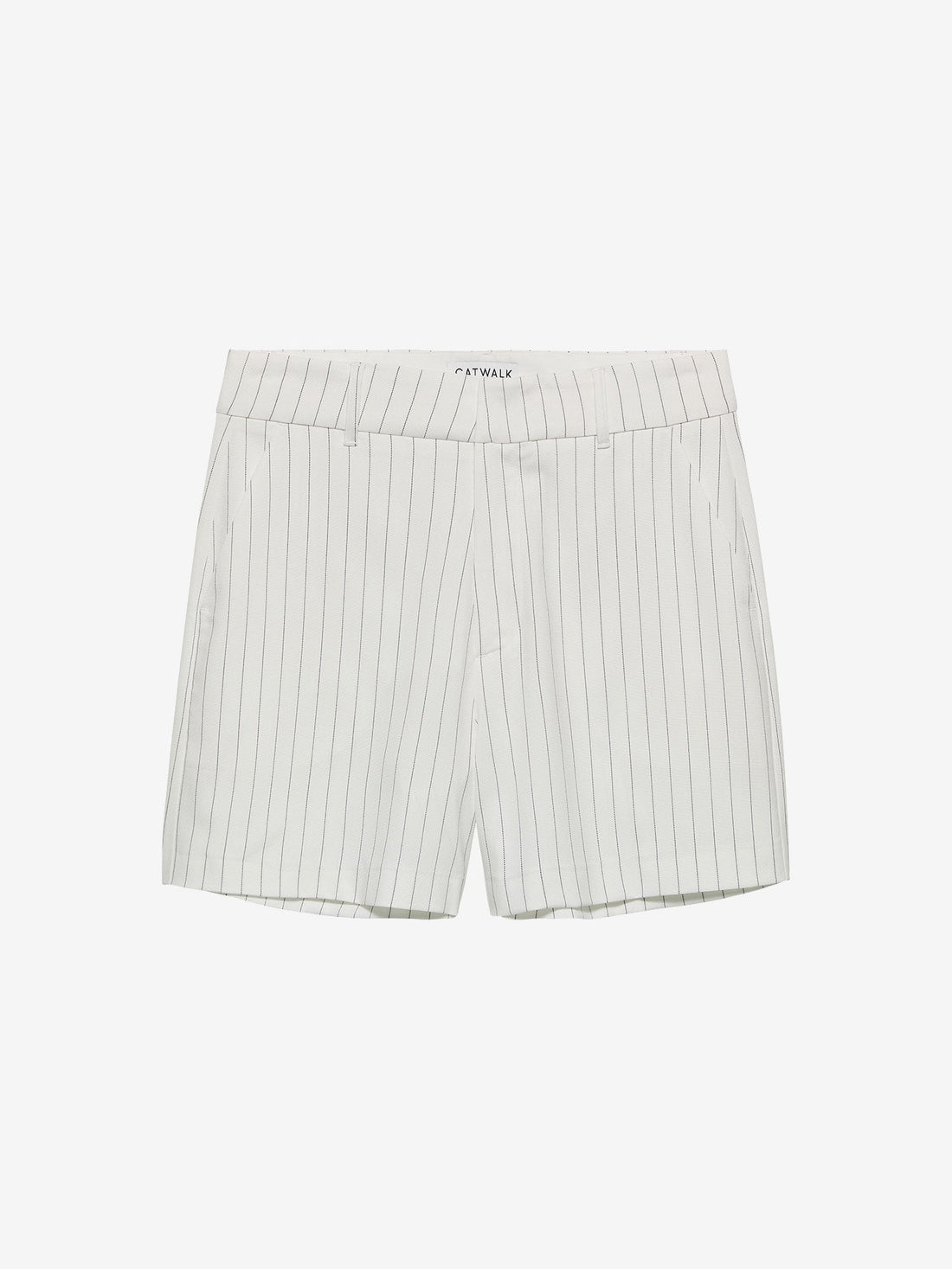 Pinstripe Shorts - Off White