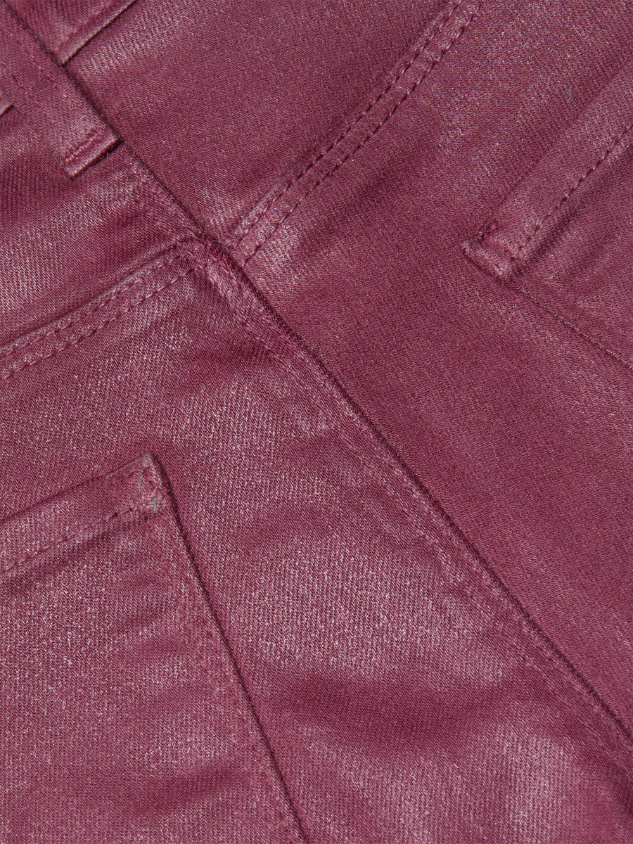 Kendra Coated Cropped Flare Jean