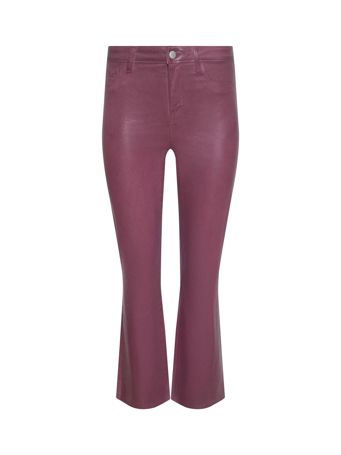 Kendra Coated Cropped Flare Jean
