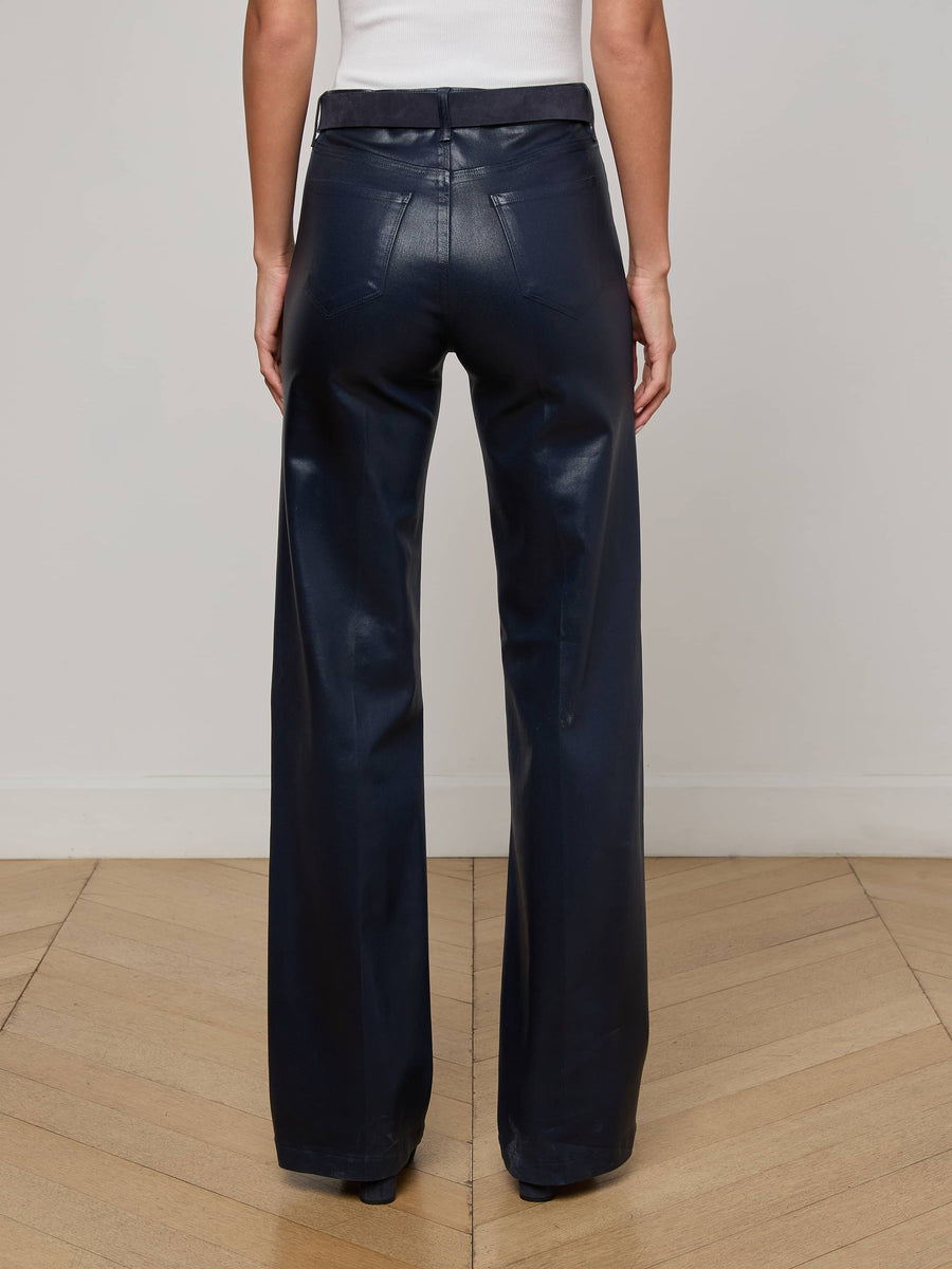 Clayton Coated Wide-Leg Jean
