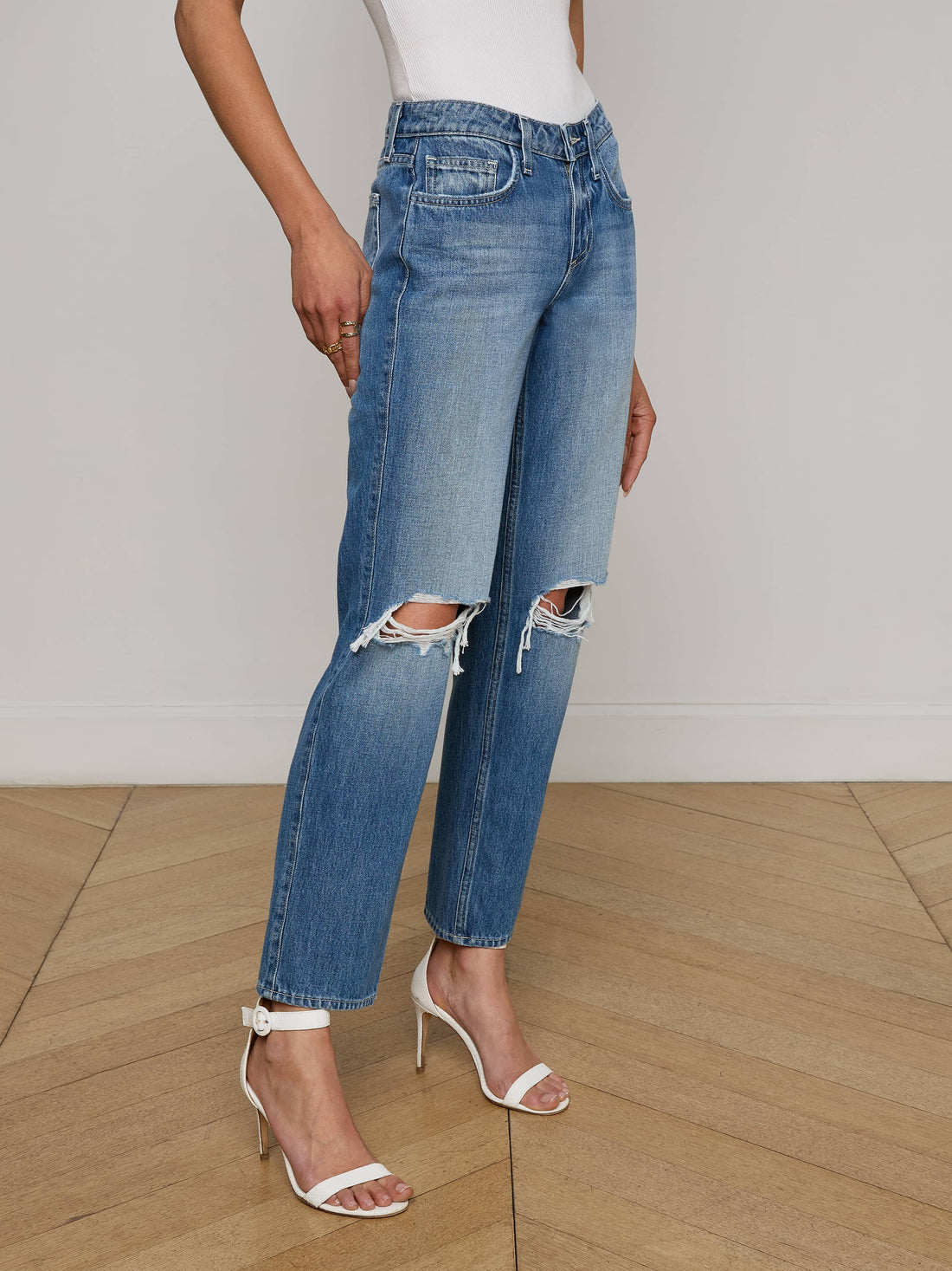 Nevia Slouchy Straight-Leg Jean