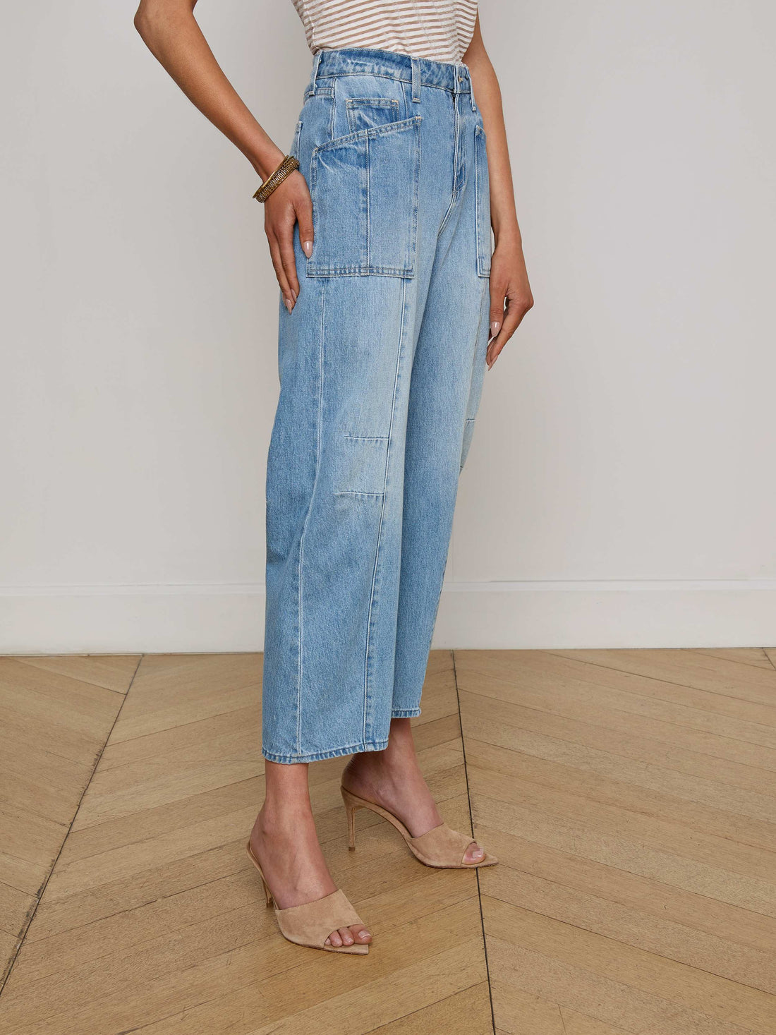 Cody Cropped Barrel-Leg Jean