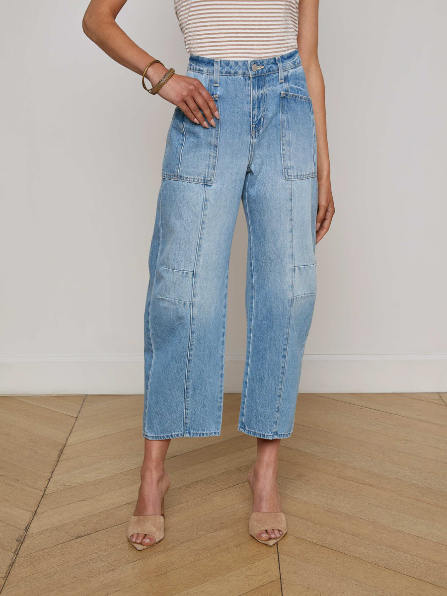 Cody Cropped Barrel-Leg Jean