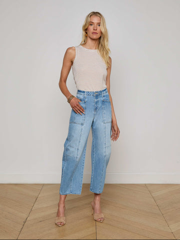 Cody Cropped Barrel-Leg Jean