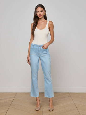 Noya Cropped Slim Flare Jean