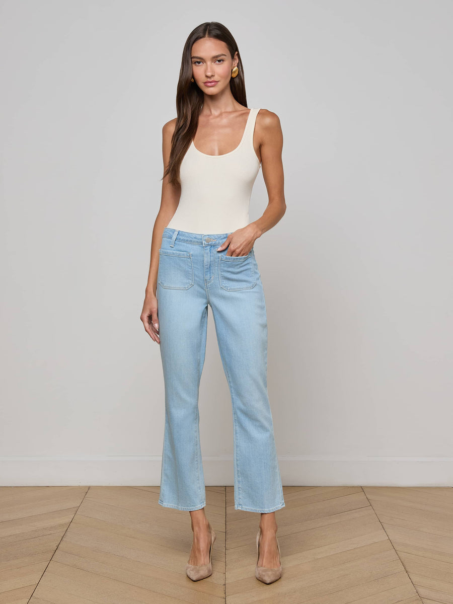 Noya Cropped Slim Flare Jean