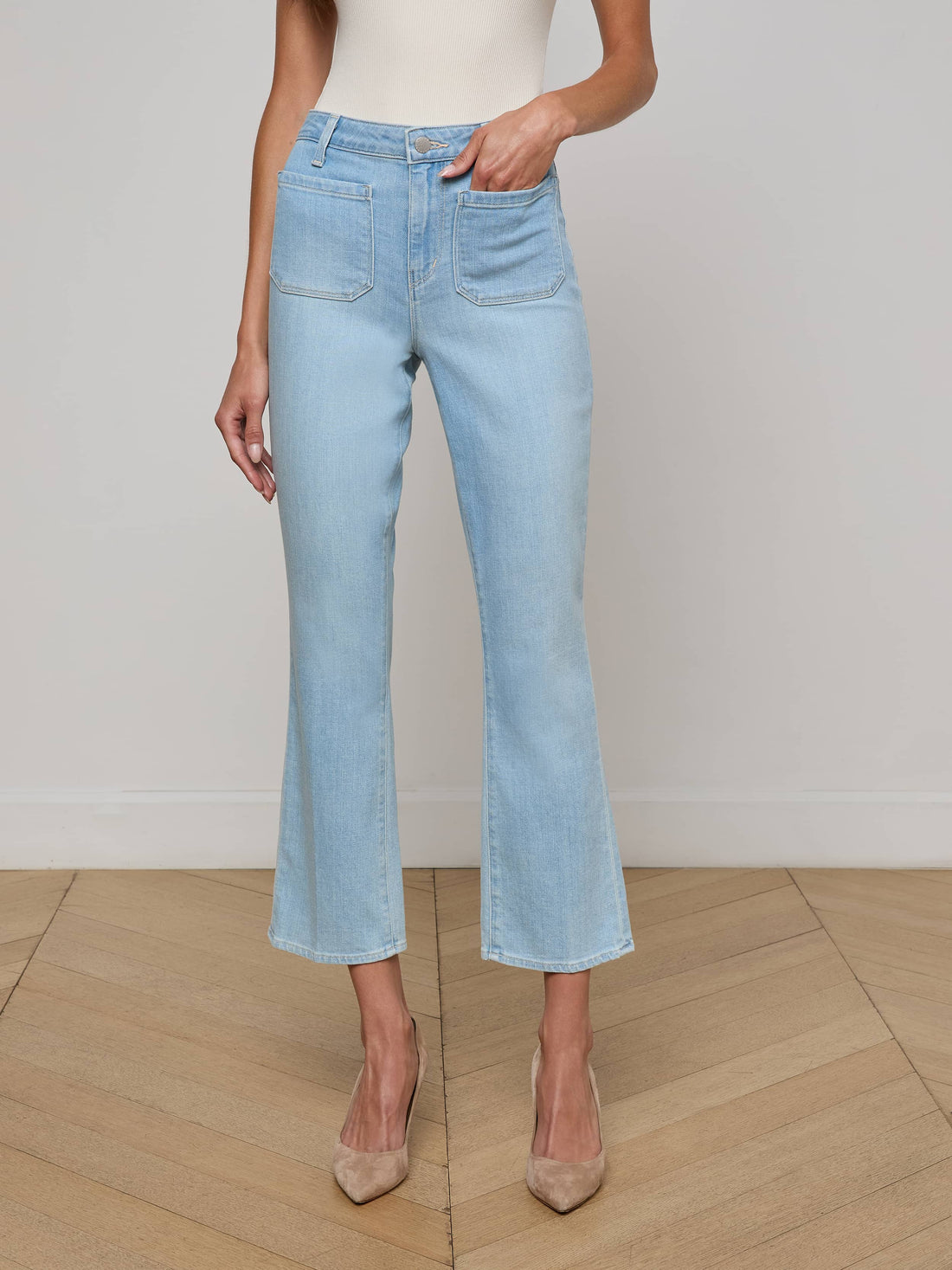 Noya Cropped Slim Flare Jean
