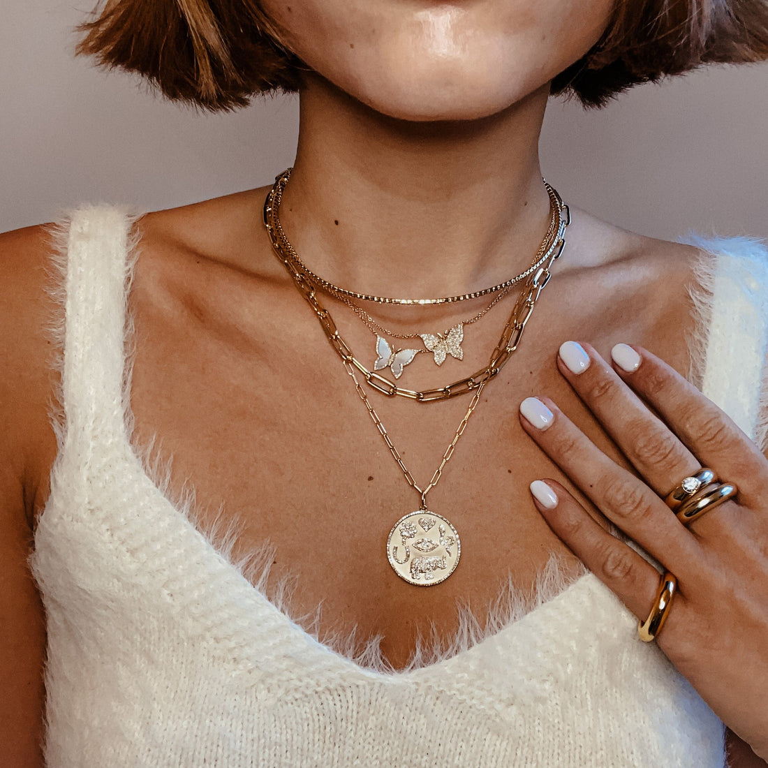Diamond Butterfly Necklace