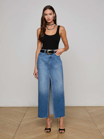 Rysa Denim Maxi Skirt