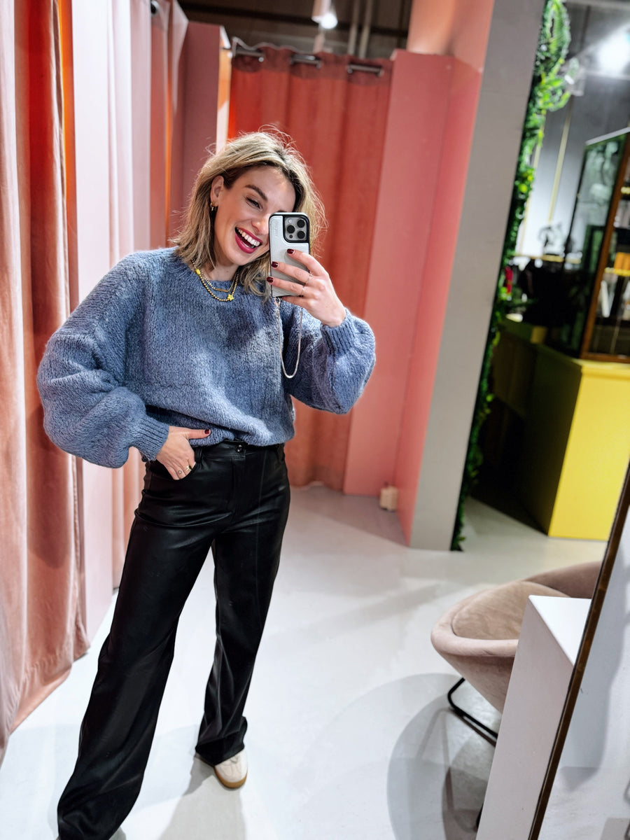 Nela PU Pants - Zwart