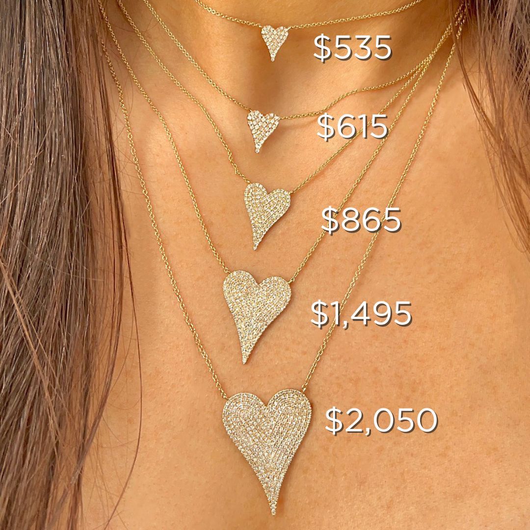 Large Diamond Heart Necklace