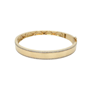 Outlined Diamond Bangle Bracelet