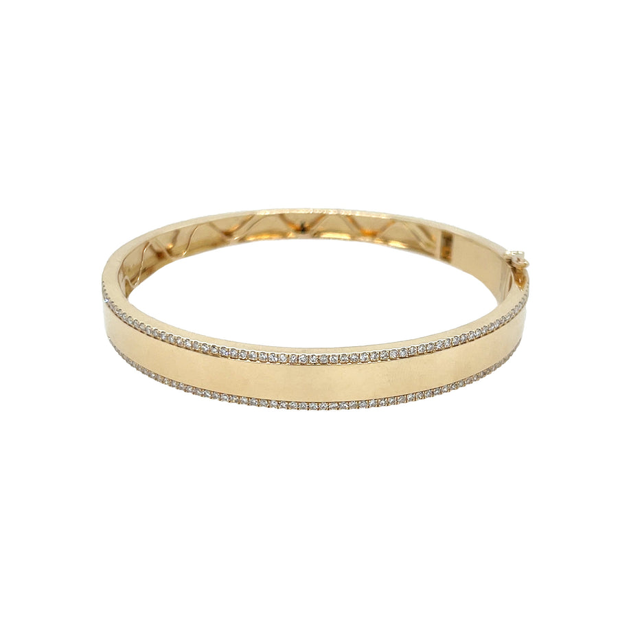 Outlined Diamond Bangle Bracelet