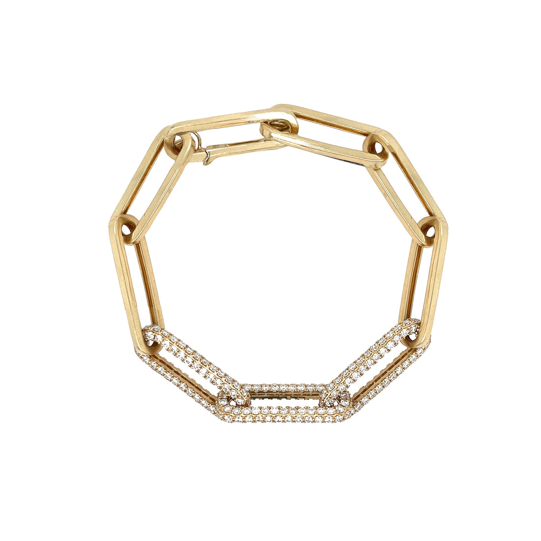 Diamond Paperclip Bracelet