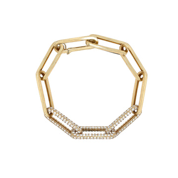 Diamond Paperclip Bracelet