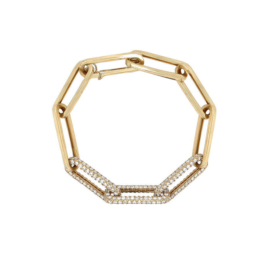 Diamond Paperclip Bracelet
