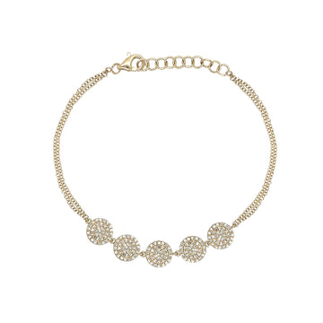 Diamond Disc Bracelet