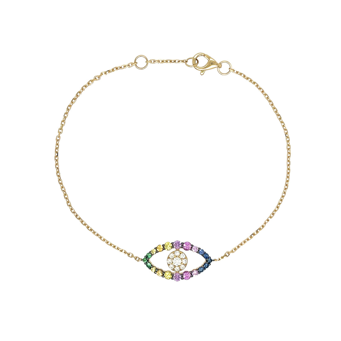 Diamond & Sapphire Eye Bracelet