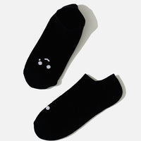 Happy Cry Face Low Rise Socks - Black